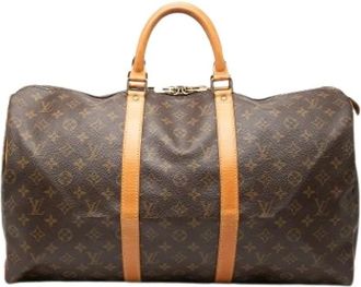 Louis Vuitton Pre-owned Keepall 50 - Dames - Vintage Weekendtas - Bruin - ONE Size - Leer - Vintage