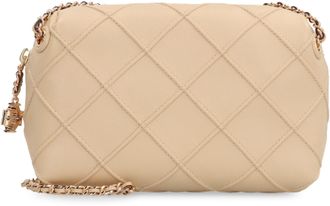 Tory Burch Quilted Lamb Leather Crossbody Bag - Beige