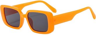 Generic Square Outdoor Mens Sunglasses Commuting Womens Sports Sun Glasses(Orange)