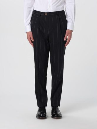 Brunello Cucinelli Black Wool Pinstripe Trousers, Brand Size 50 (US Size 34)
