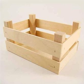 Trade Shop Trade Shop - Cassetta In Legno Portafrutta Porta Oggetti Porta Pane Cestino 20 X 14 Cm