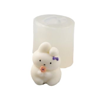 OEM Moldes De Silicona Para Velas Con Forma De Conejo Y Flor, -2