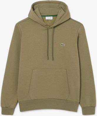 Lacoste Mens Cotton Fleece Hoodie in Green - Size X-Small