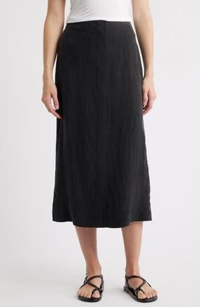 Alex Mill Oliva A-Line Midi Skirt in Rich Black at Nordstrom Rack, Size Medium