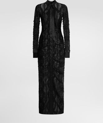 Dolce & Gabbana Chantilly Lace Dress - Woman Dresses Black 38