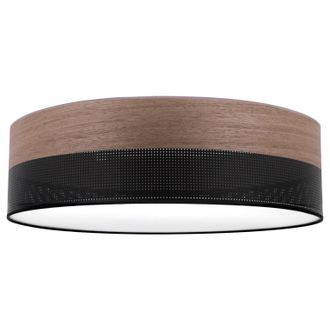 OEM L&aacute;mpara De Techo De Plexi De Madera Negra 50cm Nogal