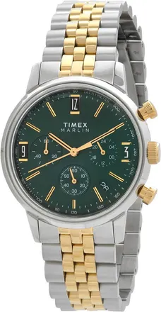 Timex Marlin Chronograph Quartz Green Dial Mens Watch TW2W60000