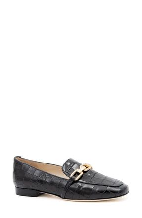 Amalfi By Rangoni Gentile Bit Loafer in Black Cocco Bengala Gold at Nordstrom, Size 7.5