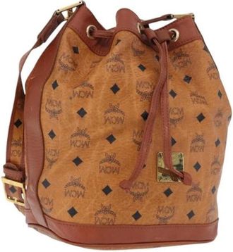 MCM Pre-owned Shoulder Bag - Dames - Vintage Tas - Bruin - ONE Size - Leer - Vintage