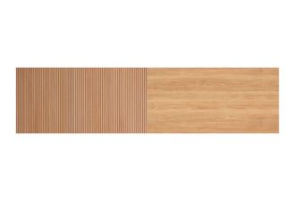 HERDASA Cabecero para cama de 135cm roble dorado efecto vallado roble 67x225x3