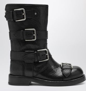 Dolce & Gabbana Black leather boots with straps