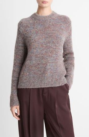 Vince Marled Crewneck Sweater in Cognac Combo at Nordstrom Rack, Size Xx-Small