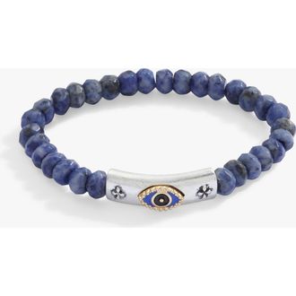 Alex and Ani Antique Evil Eye Stretch Bracelet in Silver at Nordstrom