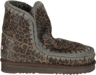 Mou Handgemaakte schapenleren laarzen - Dames - Winterlaarzen - Bruin - 37 EU - Wol - Schoenen