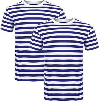 Generic Kids Stripe T-Shirt for Boys & Girls Comfortable Unisex Childrens Crew Neck Tee for Sports & Everyday Wear Soft Summer Top & Outdoor Activities (UK, A