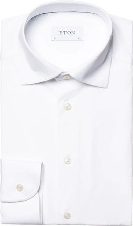 Eton 4-Way Stretch Overhemd - Heren - Zakelijke Overhemden - Wit - 4XL - Overhemden