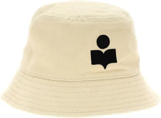 Isabel Marant Logo-Embroidered Canvas Bucket Hat - cream