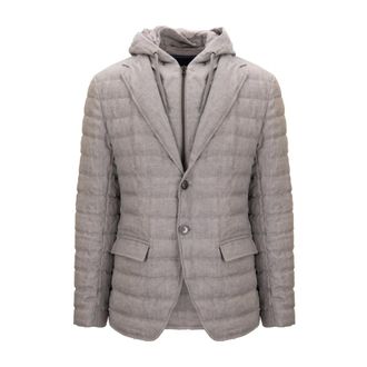 Herno Double-Layer Down Jacket - male - Herno - Down Jackets - Gray - L - Jackets