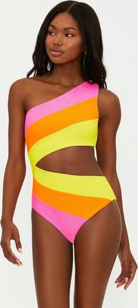 Beach Riot Joyce Swimsuit Womens Soleil Colorblock Cutout One-Piece DDR2881