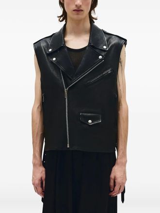 Ann Demeulemeester Giacca biker smanicata Faltin - Nero