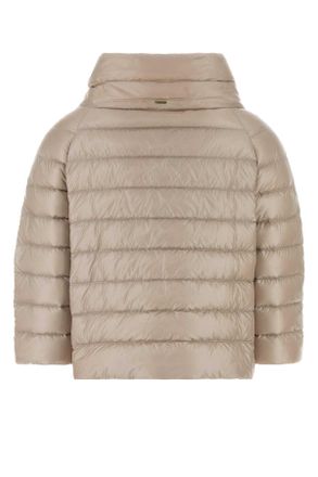 Herno Womens Sand Nylon Down Jacket Chantilly Piumini