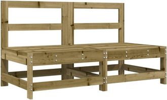 vidaXL Sof&aacute;s Centrales De Jard&iacute;n 2 Uds Madera De Pino Impregnada Vidaxl