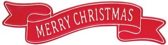 Melrose International Metal Merry Christmas Banner Sign