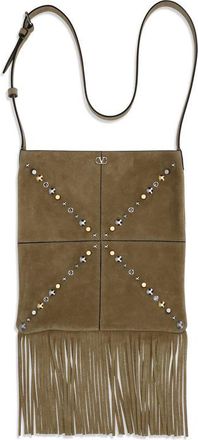 Valentino Garavani Beige Calf Leather Bos Taurus Shoulder Mens Bag