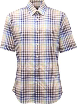 Paul & Shark Yachting Button-Down Shirt Made in Italy - Heren - Korte mouwen Overhemden - Veelkleurig - L - Overhemden