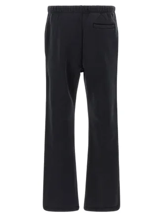 Purple Cotton Fleece Joggers - Black