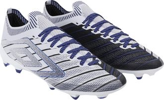 Umbro Heren Velocita Elixir Pro Stevige Grond Voetbalschoenen (Wit/Zwart/Royaalblauw)