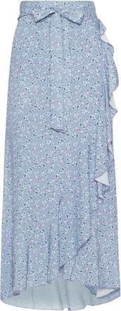Americandreams Milly Wrap Rok Lange - Dames - Maxi Rokken - Blauw - L - Rokken