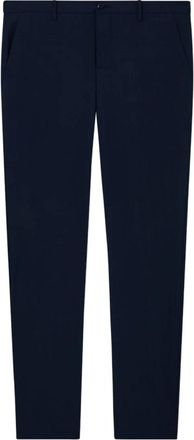 Giorgio Armani Tijdloze wollen pantalon met platte voorkant - Heren - Chinos - Blauw - 2XL - Wol - Broeken