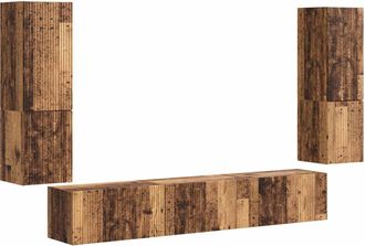 vidaXL Conjunto De Mueble De Tv 4 Uds. Madera Vieja Vidaxl