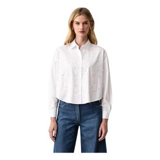 A|X Armani Exchange Camicia a fiori vestibilit&agrave; rilassata - - Blouses & Shirts - Donna - Bianco - L