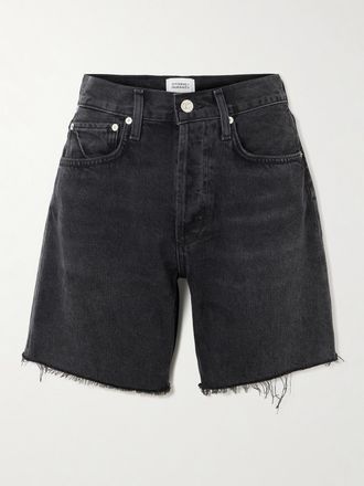Citizens Of Humanity Shorts In Denim Sfrangiato Marlow - Nero