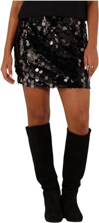 Notre-V Elegante Zwarte Rok Nv-Emerald - Dames - Korte rokken - Zwart - L - Rokken