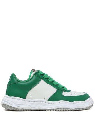 Miharayasuhiro Wayne low-top leather sneakers - men - Leather/Fabric - 45 - Green