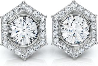 Pompeii3 2 1/2Ct Sally Diamond Earrings 14k Gold Lab Grown