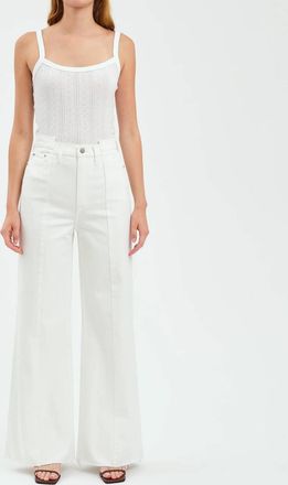 Daze Rocky High Rise Palazzo Jeans In Swan Vintage