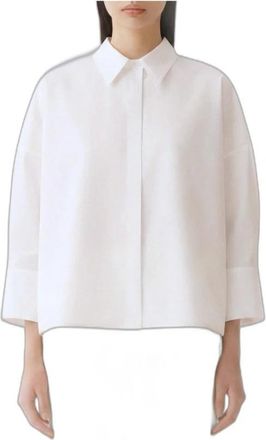 Fabiana Filippi Oversized overhemd - Dames - Overhemden - Wit - 2XS - Katoen - Overhemden
