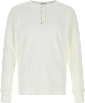 Burberry Off White Henley T-Shirt