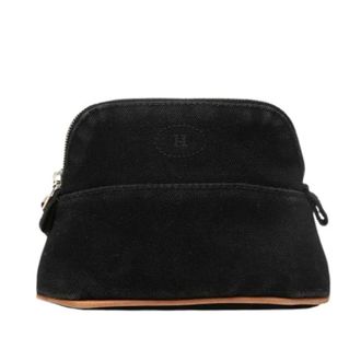 Herm&egrave;s Pre-owned Bags, unisex, Black, Size: ONE SIZE Pre-owned Canvas Pouch