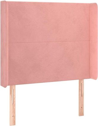 vidaXL Cabecero Con Led De Terciopelo Rosa 83x16x118/128 Cm Vidaxl