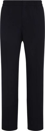 Paul Smith Rechte wollen broek - Heren - Straight fit broeken - Blauw - W32 - Wol - Broeken