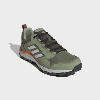 ADIDAS TERREX Trailrunningschuh ADIDAS TERREX TRACEROCKER 2.0, Herren, Gr. 44,5, tent gr&uuml;n, grau one, semi impact orange, Synthetik, Textil, Schuhe Trailrunningschu