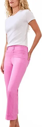 Tribal 5 Pocket Pull On Kick Flare Crop Pant In Wisteria-1321