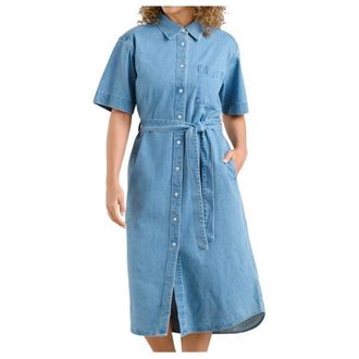 Dedicated Shirt Dress Ripa Denim Kleid f&uuml;r Damen | blau
