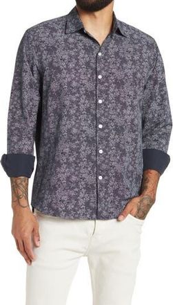 WESTZEROONE Welpren Floral Sport Shirt in Black at Nordstrom Rack, Size X-Large