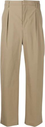 Valentino Heren, Broeken, Beige, Maat: M Leer